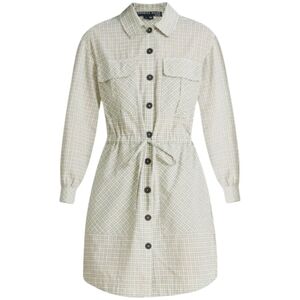 Veronica Beard Alyce Plaid Shirt Dress Size L Cotton Belted Mini Above Knee